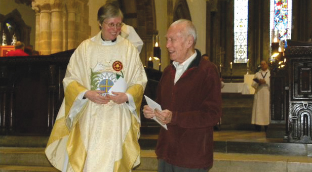 Reverend Vanessa Herrick with John Davis