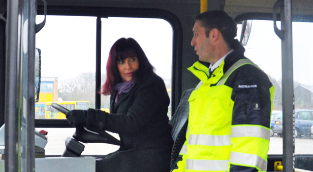 Meridian TV’s Kerry Swain gets a driving lesson