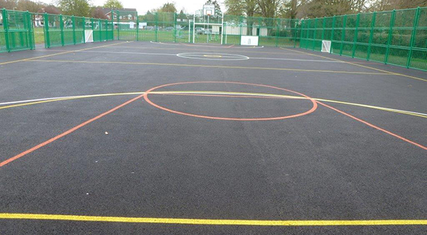 The new multi-use games area in the Verwood Memorial Recreation Ground