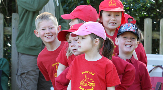 Children enjoying potted sports at Verwood CE First School