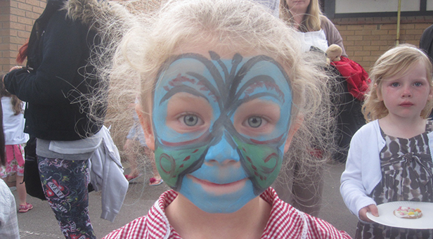 Face painting at Verwood Summer Fayre