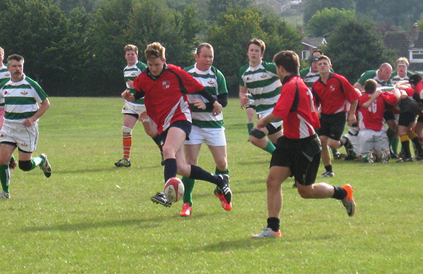 Rugby match underway in Salisbury