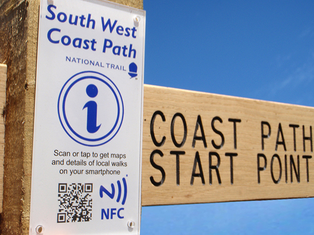 South West Coast Path Digital fingerpost