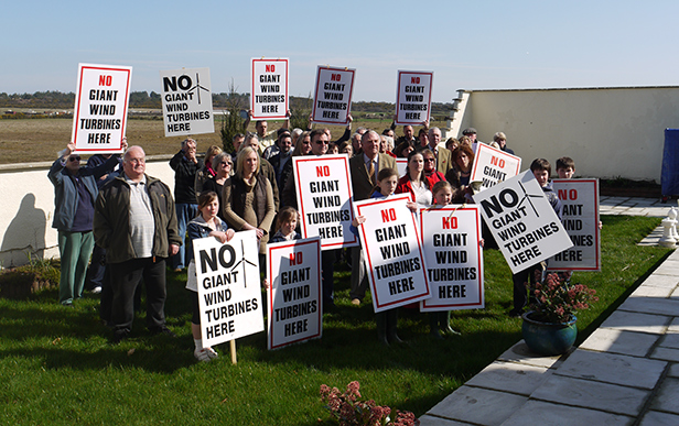 Protestors of the Alaska Windfarm