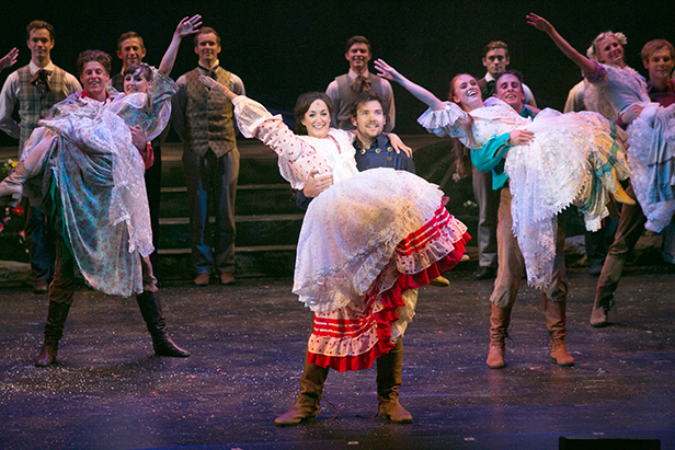 Seven Brides for Seven Brothers performance at the Pavilion Theatre, Bournemouth