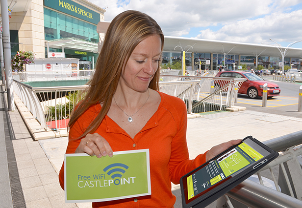 Sarah Ryan Tests the new Wi-Fi network at Castlepoint.