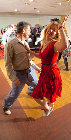 Denis and Linda Secretan of JitterbugJive. Dancers from the company will be giving a Lindy Hop demo before offering willing participants a dance lesson.