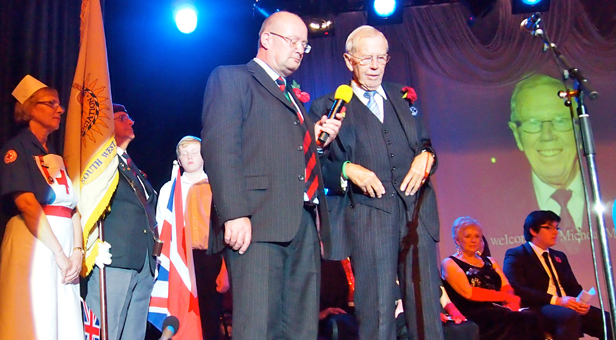 Cllr Steve Lugg and Michael Medwin OBE at the Ferndown event in 2013