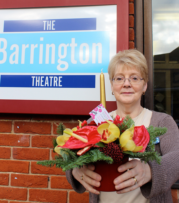 Rosemary with her flower arrangement