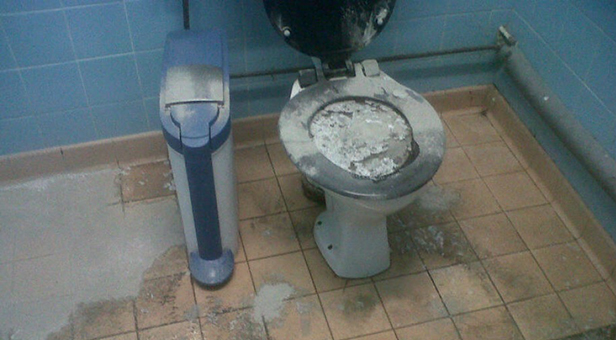 The vandalism discovered at Baiter Park toilet