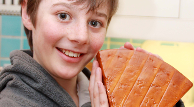 Toby Davies with his latest cheese squeeze, Dorset Red