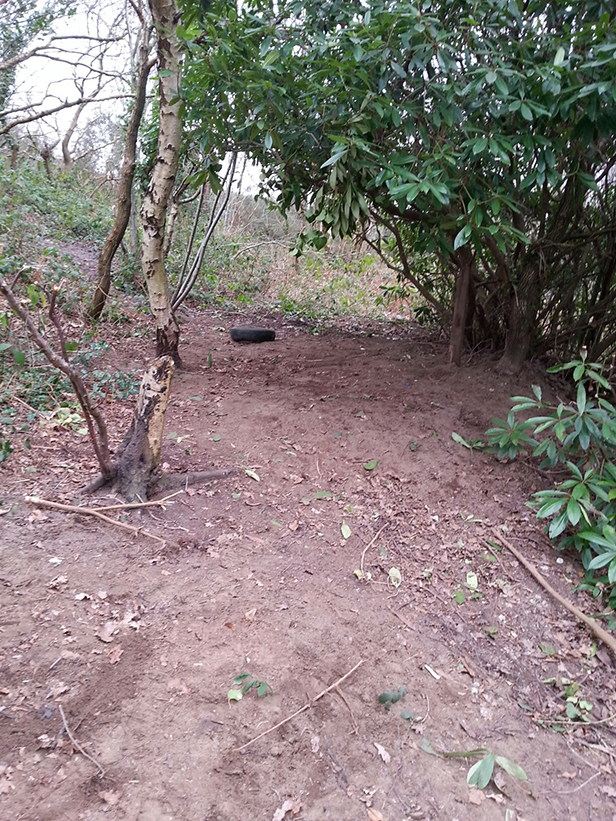 An image of the destroyed sett