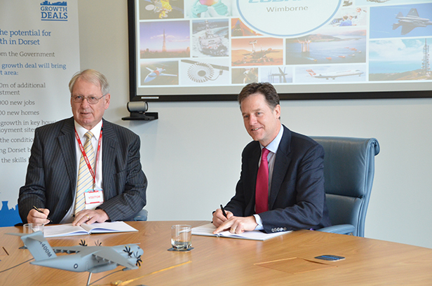 Dorset LEP Chairman Gordon Page, and Deputy Prime Minister Nick Clegg