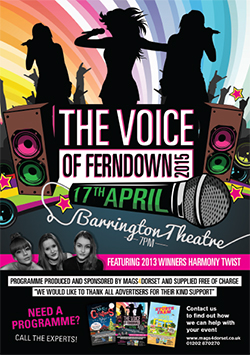 The Voice of Ferndown Programme 2015 front cover