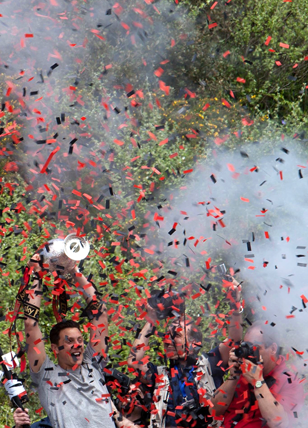 AFC Bournemouth with Championship trophy