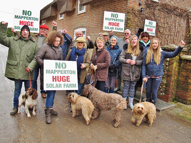 Mapperton Solar Farm protestors