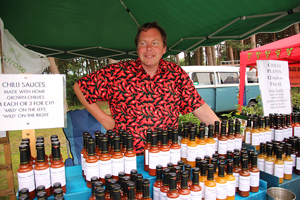 Chilli sauce stall at Christchurch Cheese & Chilli Festival