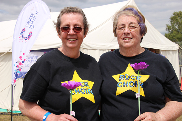 Survivors: Sally Grant and Pat Gossling at Relay for Life