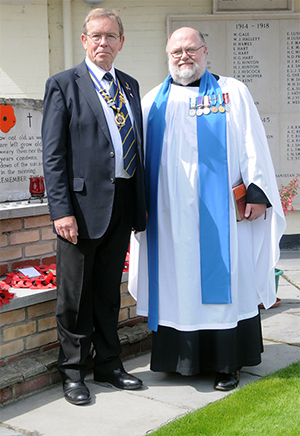 Branch Chairman Grant Parrott (left) with Chaplain Ralph Dodds