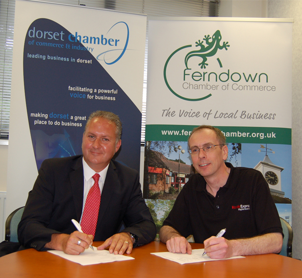 Ian Girling, Chief Executive, Dorset Chamber of Commerce & Industry and James Edgar, President, Ferndown Chamber of Commerce