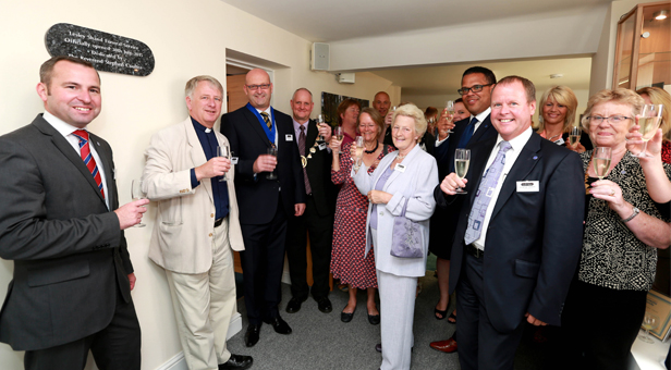 The new Lesley Shand Funeral Service premises was officially opened on East Street, Blandford Forum. Pictured (left to right) Mayor of Blandford Cllr Steve Hitchings, Reverend Stephen Coulter, manager Shane Watson, Lesley Shand, Simon Fisher of the National Association of Funeral Directors and MD of Douch Family Funeral Directors, Nick Douch.