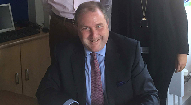 MP Simon Hoare, James Bawa, Chief Executive of Teachers Building Society and Jo McLean, HR Manager, winner of the cake competition