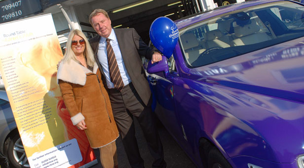 HIGH ROLLERS: Harry Redknapp with Adrienne Segal, who has hired the Rolls Royce for a day out with her friends.