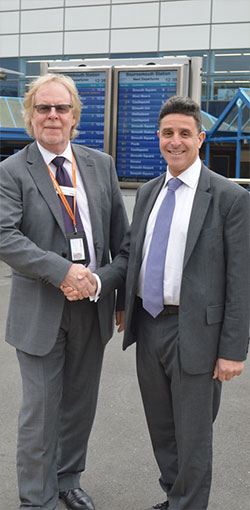  John Collins, Bournemouth’s Station Manager and Councillor Mike Greene, Cabinet Member for Transport