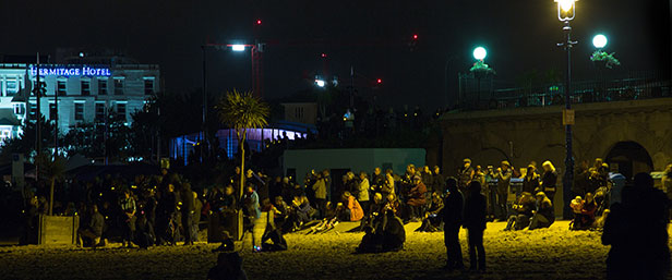 Observing the two minute silence at Light up the Prom. Ann Aveyard Photography