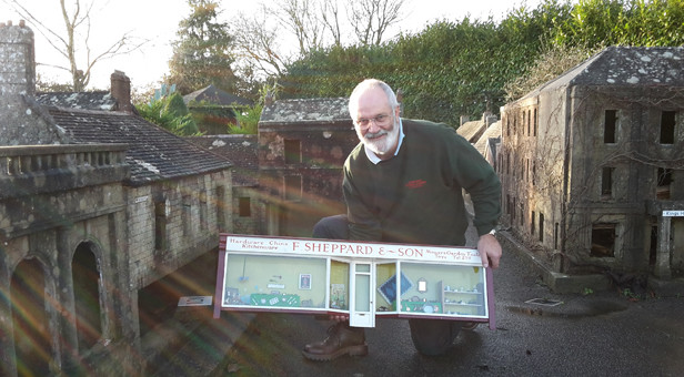 Stuart Laybourne, facilities trustee with Sheppards 1950s shop front. (Greg Hoar)