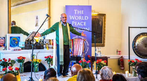Satish Kumar at last year's World Peace Mission Conference 