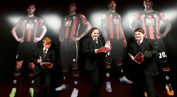 IN THE FOOTSTEPS OF GIANTS: St Aldhelm's students visited the players' tunnel and dressing rooms as part of their tour of the Vitality Stadium