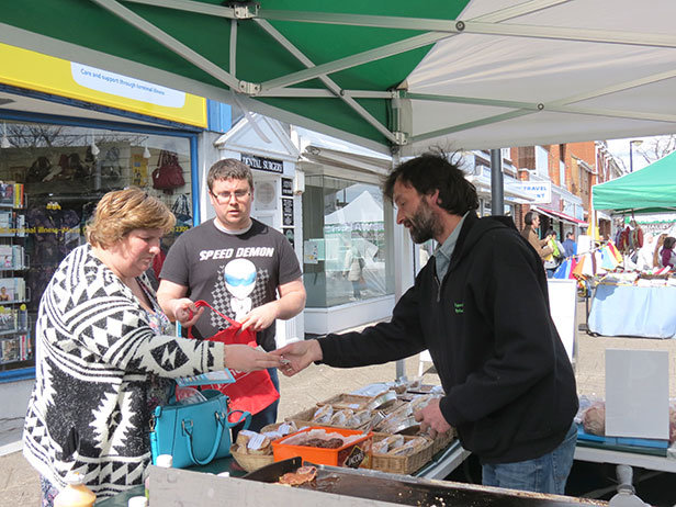 Stall at Ferndown market