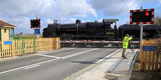 The first timetabled passenger train to run between Norden and the River Frome