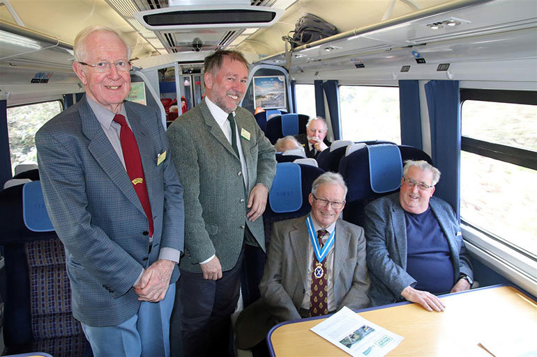 Swanage Railway Trevor Parsons, Gavin Johns, Sir Philip Williams and Sir William McAlpine