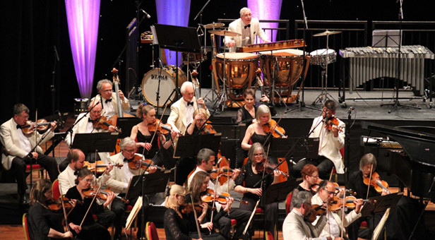 Paul Barrett on percussion during the ‘Mantovani King of Strings’ show
