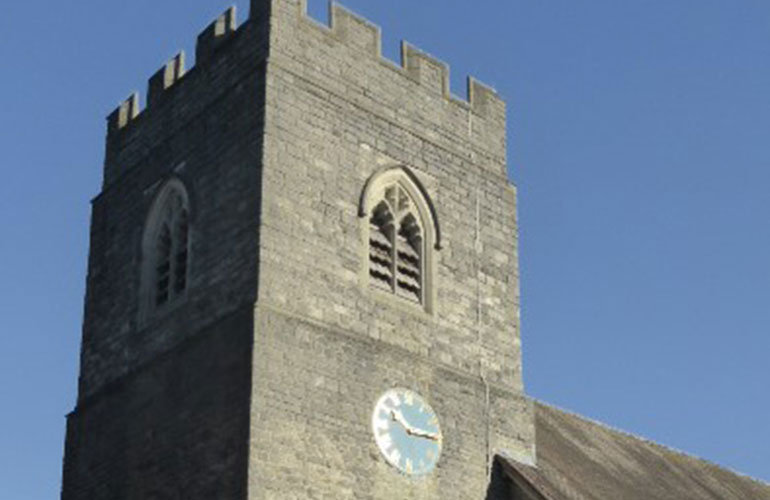 St Mary's Church tower in Ferndown