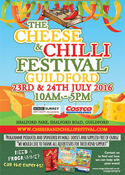 Guildford Cheese & Chilli Festival 2016 programme front cover