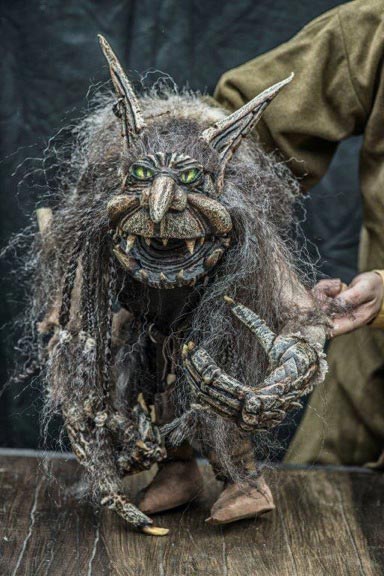 Grendel puppet, from Beowulf, at Priest’s House Museum on Saturday 6 August