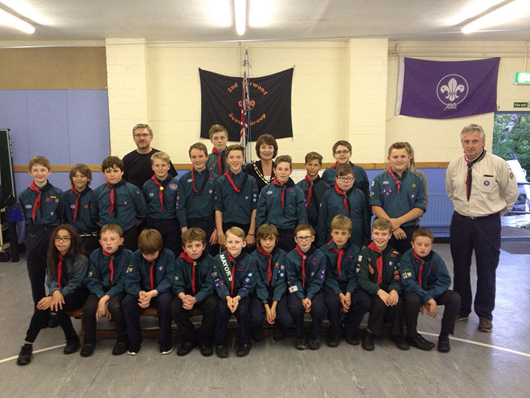 Verwood Mayor with Scouts