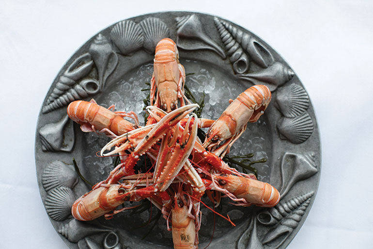 West coast langoustines, Rick Stein, Sandbanks