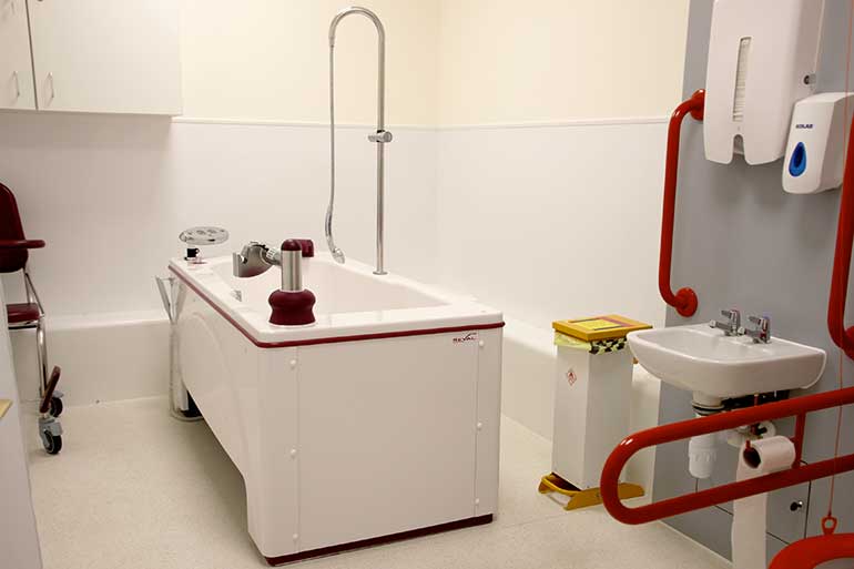 New bathroom facilities recently provided by the Friends of St Leonard's Hospital