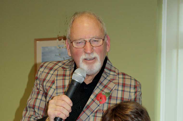 Entertainer Clifford Allen-Bones pictured with guest Margaret Munday at Parley Rotary’s Fabulous Tea Party