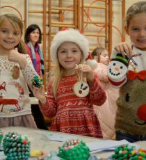 Pupils at Ringwood CE Infant School enjoy making Christmas decorations as part of their record-breaking fundraising efforts