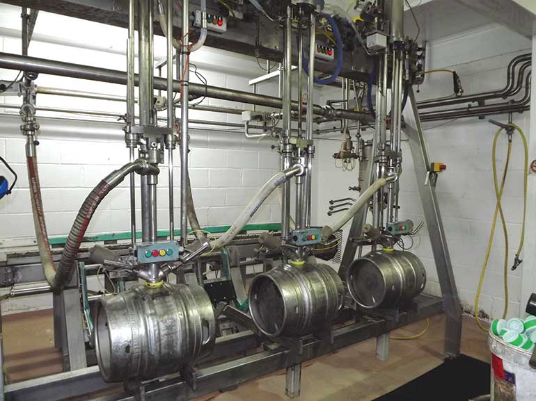 Ringwood Brewery barrelling area