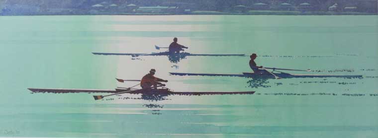 `Scullers`£70-100, an impressive work combining sporting energy with serene atmosphere