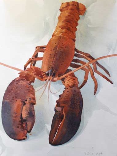 `Lobster` from a folio of 45 works estimated at £200-£400