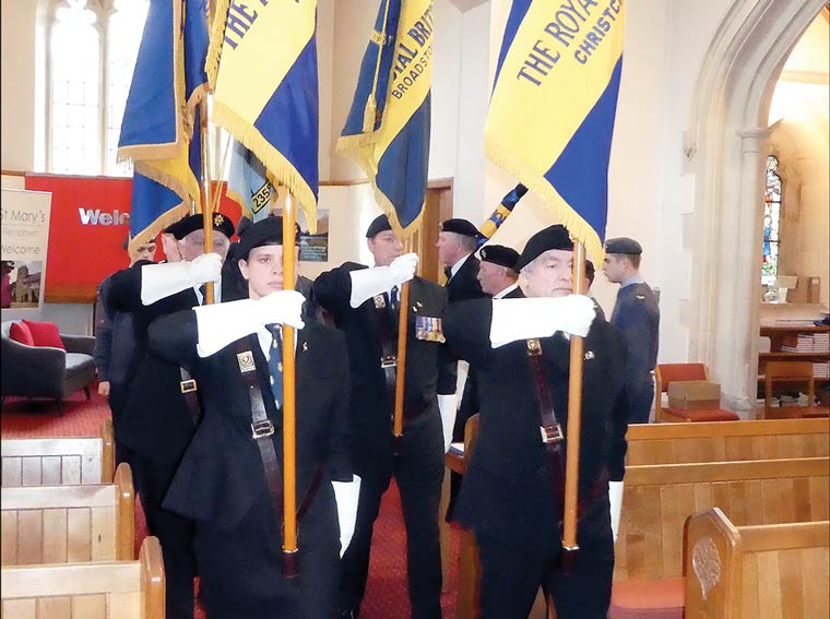 A service of dedication for the new branch Standard of the Royal British Legion in Ferndown