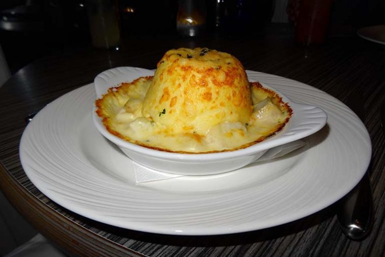 Twice Baked Cheese Soufflé at Upper Deck