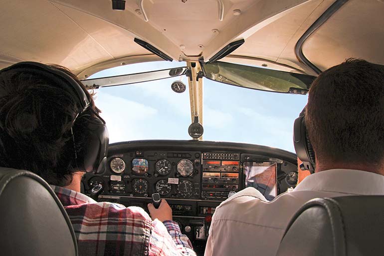 Bliss Aviation aeroplane cockpit